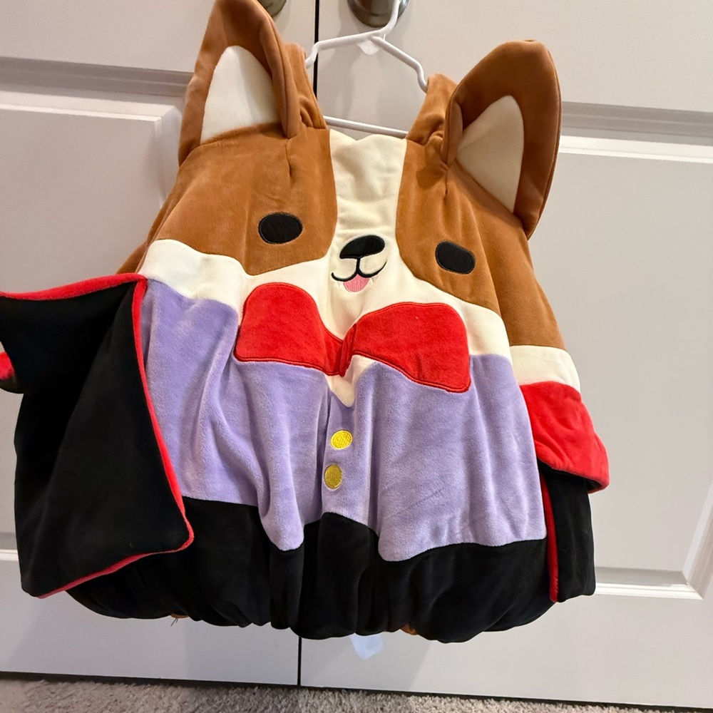 Squishmallow Kids Dog Vampire Costume with Red Bow